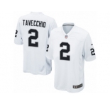 Men Nike Oakland Raiders #2 Giorgio Tavecchio Game White NFL Jersey