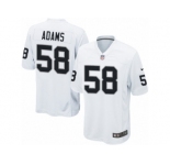 Men Nike Oakland Raiders #58 Tyrell Adams Game White NFL Jersey