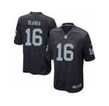 Men's Nike Oakland Raiders #16 George Blanda Game Black Team Color NFL Jersey