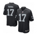 Men's Nike Oakland Raiders #17 Dwayne Harris Game Black Team Color NFL Jersey