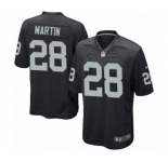Men's Nike Oakland Raiders #28 Doug Martin Game Black Team Color NFL Jersey