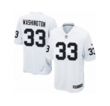 Men's Nike Oakland Raiders #33 DeAndre Washington Game White NFL Jersey