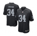 Men's Nike Oakland Raiders #34 Bo Jackson Game Black Team Color NFL Jersey