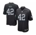 Men's Nike Oakland Raiders #42 Ronnie Lott Game Black Team Color NFL Jersey
