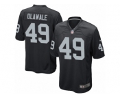 Men's Nike Oakland Raiders #49 Jamize Olawale Game Black Team Color NFL Jersey