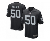Men's Nike Oakland Raiders #50 Ben Heeney Game Black Team Color NFL Jersey