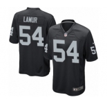 Men's Nike Oakland Raiders #54 Emmanuel Lamur Game Black Team Color NFL Jersey