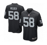 Men's Nike Oakland Raiders #58 Kyle Wilber Game Black Team Color NFL Jersey