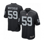 Men's Nike Oakland Raiders #59 Tahir Whitehead Game Black Team Color NFL Jersey
