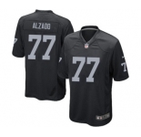 Men's Nike Oakland Raiders #77 Lyle Alzado Game Black Team Color NFL Jersey