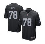 Men's Nike Oakland Raiders #78 Art Shell Game Black Team Color NFL Jersey