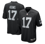 Men's Oakland Raiders #17 Davante Adams Game Black Football Jersey
