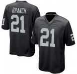 Men's Oakland Raiders #21 Branch Game Black Football Jersey