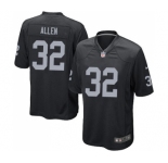 Men's Oakland Raiders #32 Marcus Allen Game Black Team Color Football Jersey