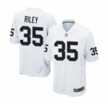 Men's Oakland Raiders #35 Curtis Riley Game White Football Jersey