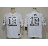 nike nfl jerseys oakland raiders #12 jacoby ford white(silver number)[Game]