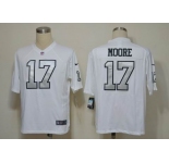 nike nfl jerseys oakland raiders #17 denarius moore white(silver number)[Game]