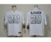 nike nfl jerseys oakland raiders #20 mcfadden white(silver number)[Game]