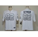nike nfl jerseys oakland raiders #92 seymour white(silver number)[Game]