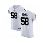 Men Nike Oakland Raiders #58 Tyrell Adams White Vapor Untouchable Elite Player NFL Jersey