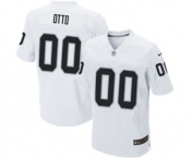 Men's Nike Oakland Raiders #0 Jim Otto Elite White NFL Jersey