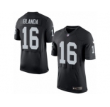 Men's Nike Oakland Raiders #16 George Blanda Elite Black Team Color NFL Jersey