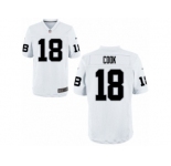 Men's Nike Oakland Raiders #18 Connor Cook Elite White NFL Jersey