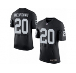 Men's Nike Oakland Raiders #20 Obi Melifonwu Elite Black Team Color NFL Jersey