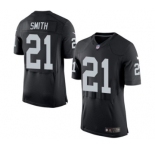 Men's Nike Oakland Raiders #21 Sean Smith Elite Black Team Color NFL Jersey