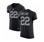 Men's Nike Oakland Raiders #22 Rashaan Melvin Black Team Color Vapor Untouchable Elite Player NFL Jersey