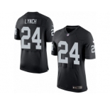 Men's Nike Oakland Raiders #24 Marshawn Lynch Elite Black Team Color NFL Jersey