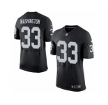 Men's Nike Oakland Raiders #33 DeAndre Washington Elite Black Team Color NFL Jersey