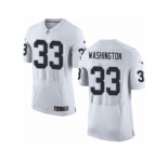 Men's Nike Oakland Raiders #33 DeAndre Washington Elite White NFL Jersey
