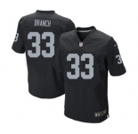 Men's Nike Oakland Raiders #33 Tyvon Branch Elite Black Team Color NFL Jersey