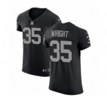 Men's Nike Oakland Raiders #35 Shareece Wright Black Team Color Vapor Untouchable Elite Player NFL Jersey