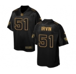 Men's Nike Oakland Raiders #51 Bruce Irvin Elite Black Pro Line Gold Collection NFL Jersey