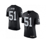 Men's Nike Oakland Raiders #51 Bruce Irvin Elite Black Team Color NFL Jersey