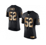 Men's Nike Oakland Raiders #52 Khalil Mack Elite Black Gold Team Color NFL Jersey