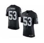 Men's Nike Oakland Raiders #53 Jelani Jenkins Elite Black Team Color NFL Jersey