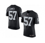 Men's Nike Oakland Raiders #57 Cory James Elite Black Team Color NFL Jersey