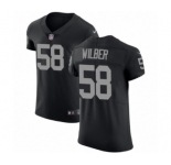 Men's Nike Oakland Raiders #58 Kyle Wilber Black Team Color Vapor Untouchable Elite Player NFL Jersey