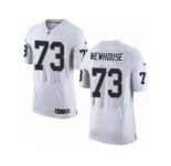 Men's Nike Oakland Raiders #73 Marshall Newhouse Elite White NFL Jersey