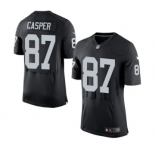 Men's Nike Oakland Raiders #87 Dave Casper Elite Black Team Color NFL Jersey