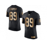 Men's Nike Oakland Raiders #89 Amari Cooper Elite Black Gold Team Color NFL Jersey