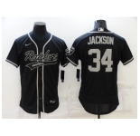Men's Oakland Raiders #34 Bo Jackson Black Nike Elite Jersey