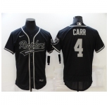 Men's Oakland Raiders #4 Derek Carr Black Nike Elite Jersey