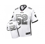 Nike Oakland Raiders #52 Khalil Mack White Men's Stitched NFL Elite Drift Fashion Jersey