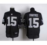 nike nfl jerseys oakland raiders #15 crabtree black[Elite]