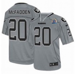 nike nfl jerseys oakland raiders #20 darren mcfadden grey[Elite lights out 50th Patch]