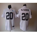 nike nfl jerseys oakland raiders #20 darren mcfadden white[Elite 50th Patch]